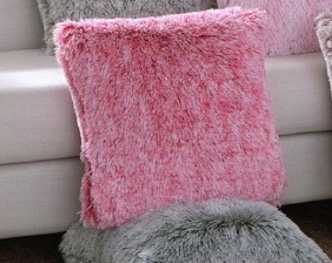 Red Fuzzy Pillow Etsy