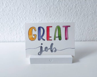 Kudokaart: compliment-, bedankkaart voor collega's / op het werk