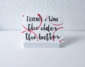 Vrienden en wijn | Grappige verjaardagskaart voor vrienden, collega's, ouders, familie - Wine & Words #4