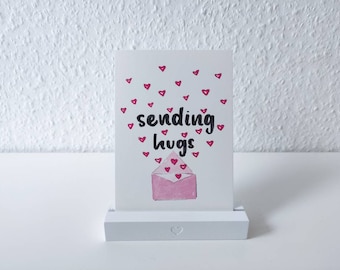 Knuffels sturen | Kaart om je beste vriendin, zus, broer, collega, oma te omarmen via de post