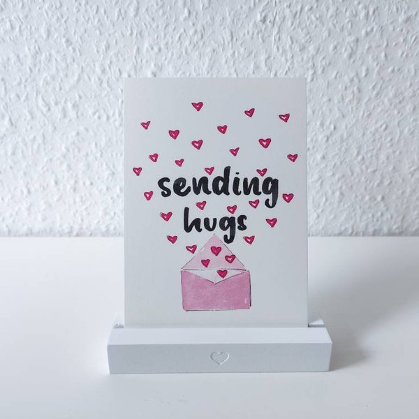 Sending hugs | Card to embrace your best friend, sister, brother, colleague, grandma via post