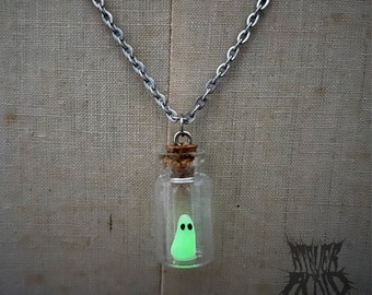 The Adopt a ghost necklace- cute ghost necklace. Gothic gifts. Alternative gifts. Cute spooky ghost gift Halloween jewellery. Halloween gift