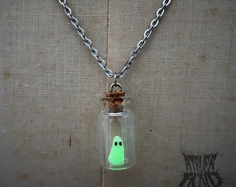 The Adopt a ghost necklace- cute ghost necklace. Gothic gifts. Alternative gifts. Cute spooky ghost gift Halloween jewellery. Halloween gift