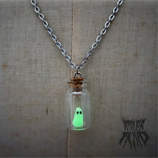 The Adopt a ghost necklace- cute ghost necklace. Gothic gifts. Alternative gifts. Cute spooky ghost gift Halloween jewellery. Halloween gift