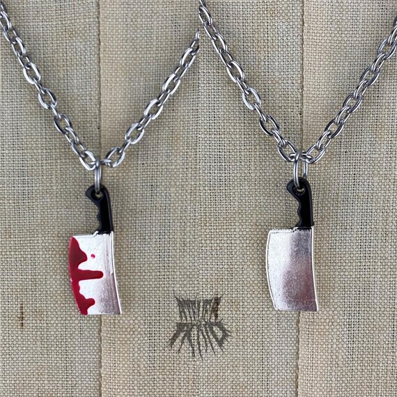 The Chopper Necklace Metal Meat Cleaver Charm Necklace . Etsy UK