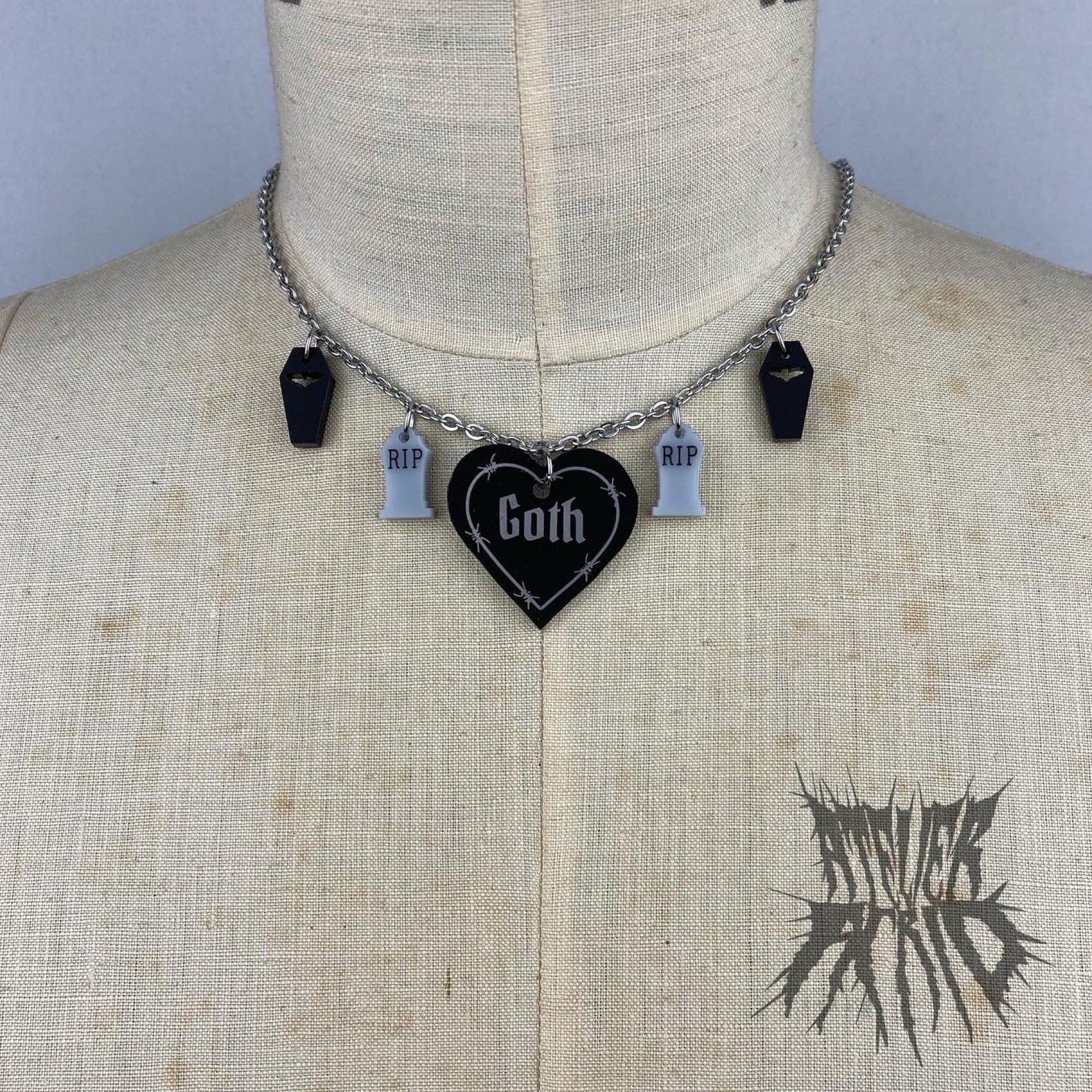 The Goth necklace alternative goth necklace. Eboy necklace. Etsy