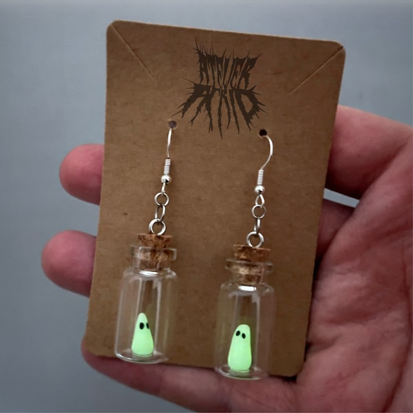 The adopt a ghost earrings- cute gothic earrings. Cute ghost earrings. Alternative gift. Gothic jewellery