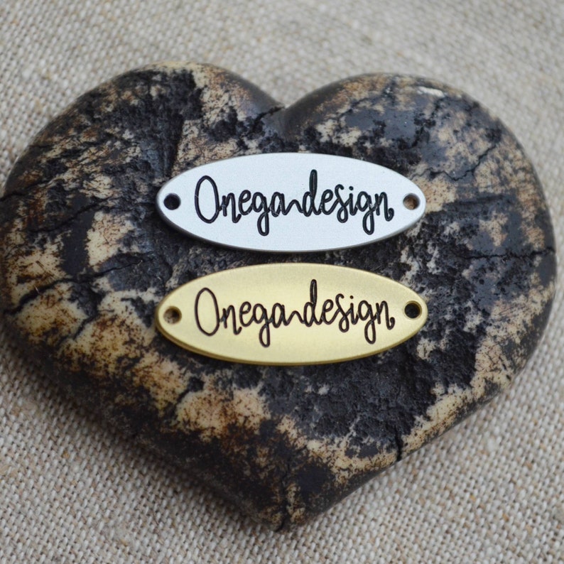 Metal Clothing Label. Oval Brass Metal Label. Antique Brass Etsy