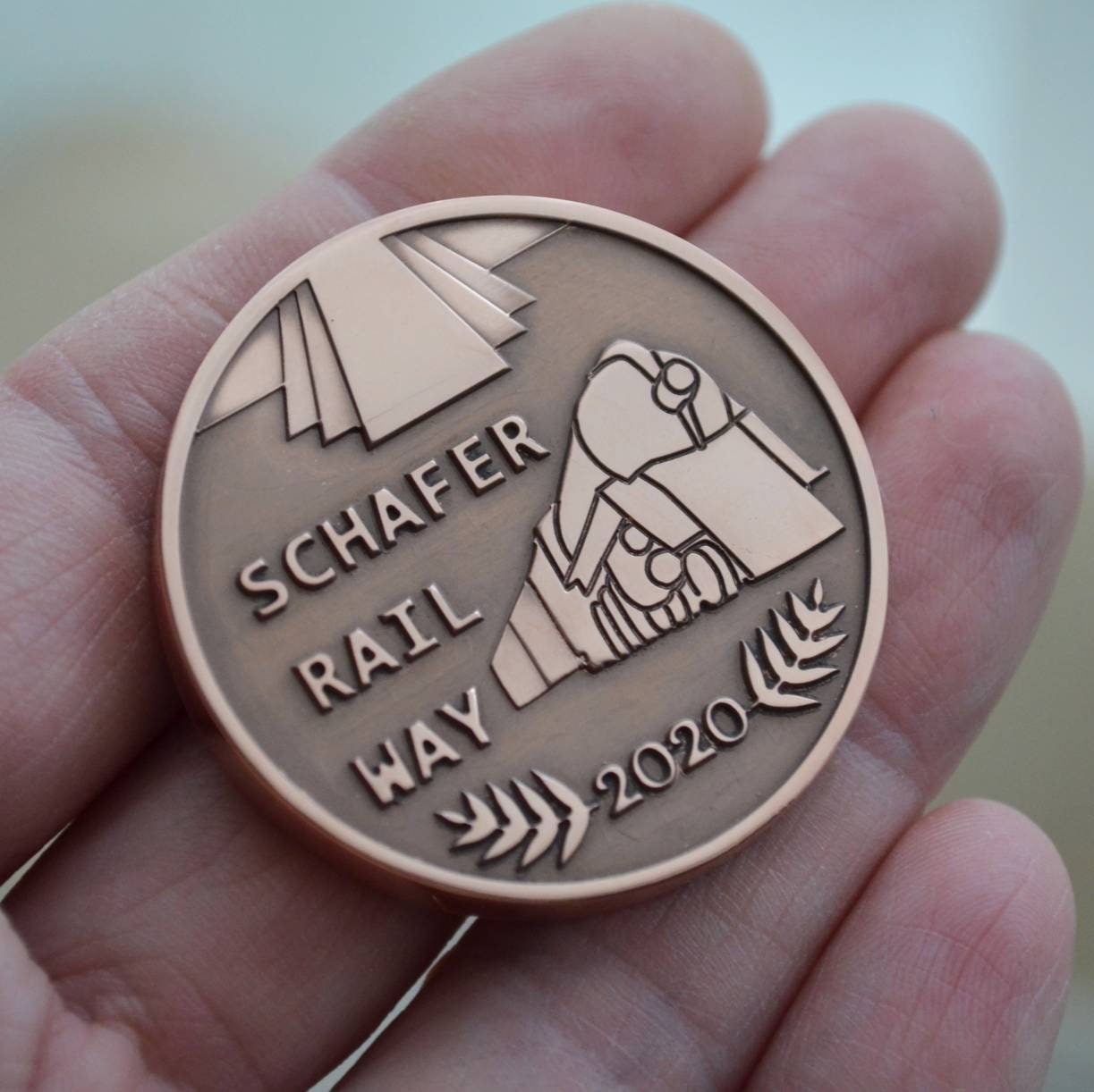 Worry Coin. Custom Design Copper Coin Custom Copper Coin with Logo