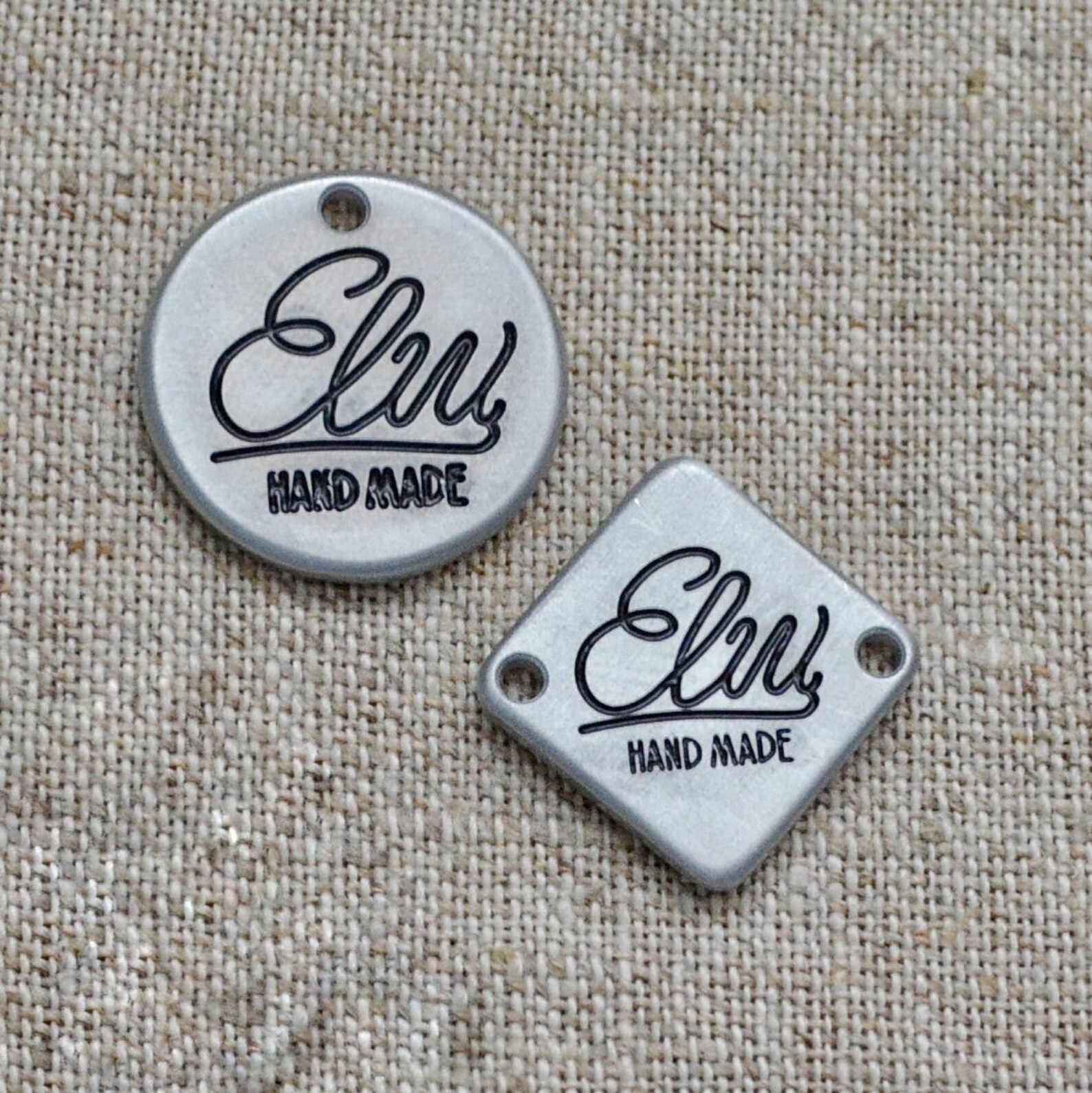Aluminium Tags and Labels. Metal Clothing Labels 20x20 mm. Etsy
