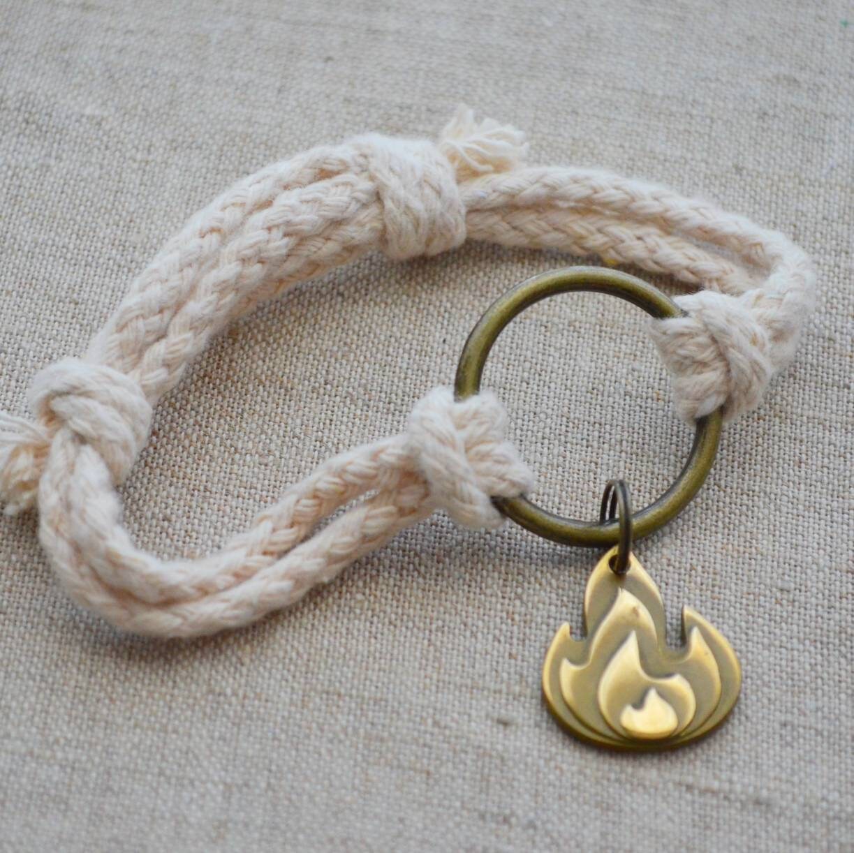 Rope Cat Collar Cat Collar with Personalized Brass Tag. Rope Etsy