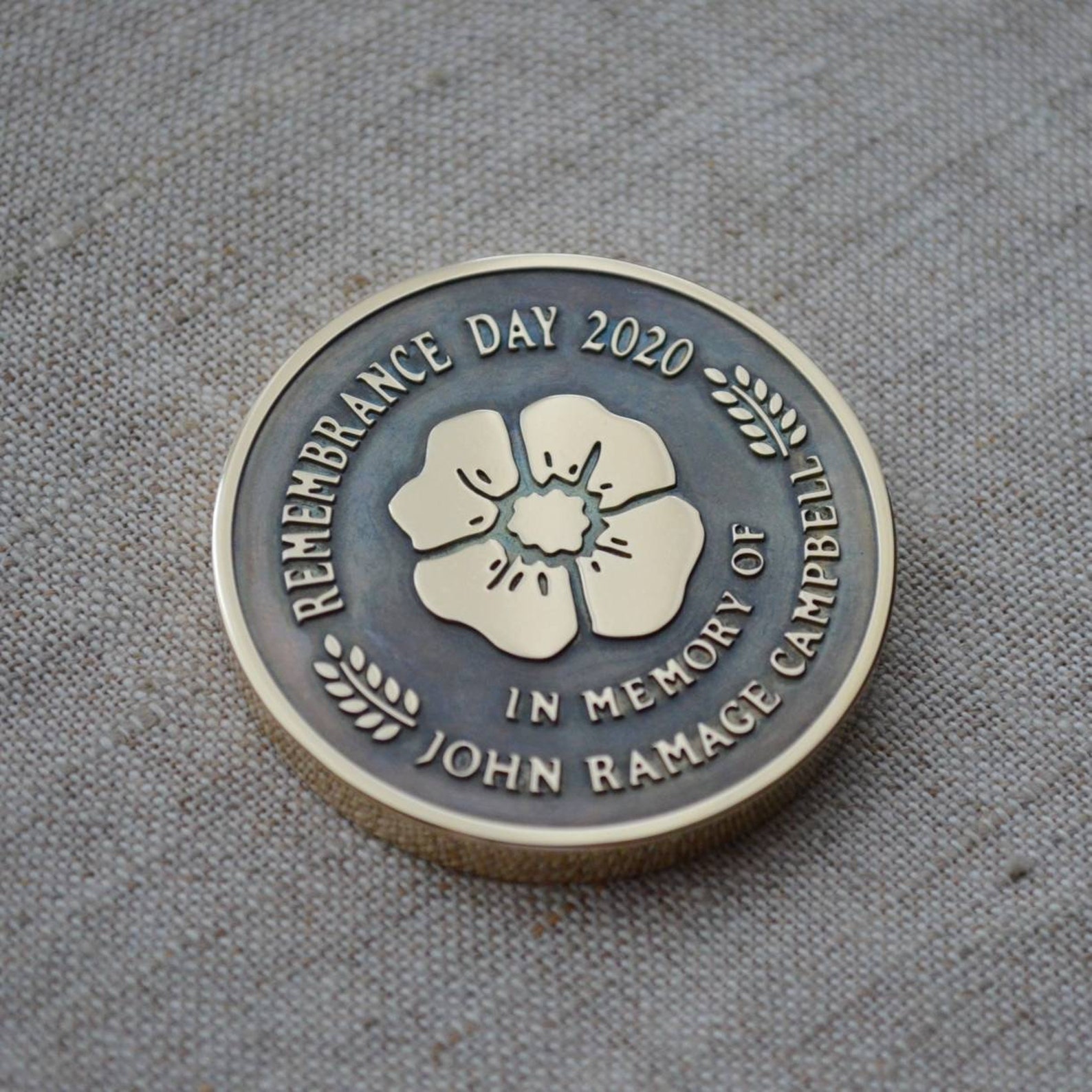 Custom memorial coin for Remembrance Day war veterans Day | Etsy
