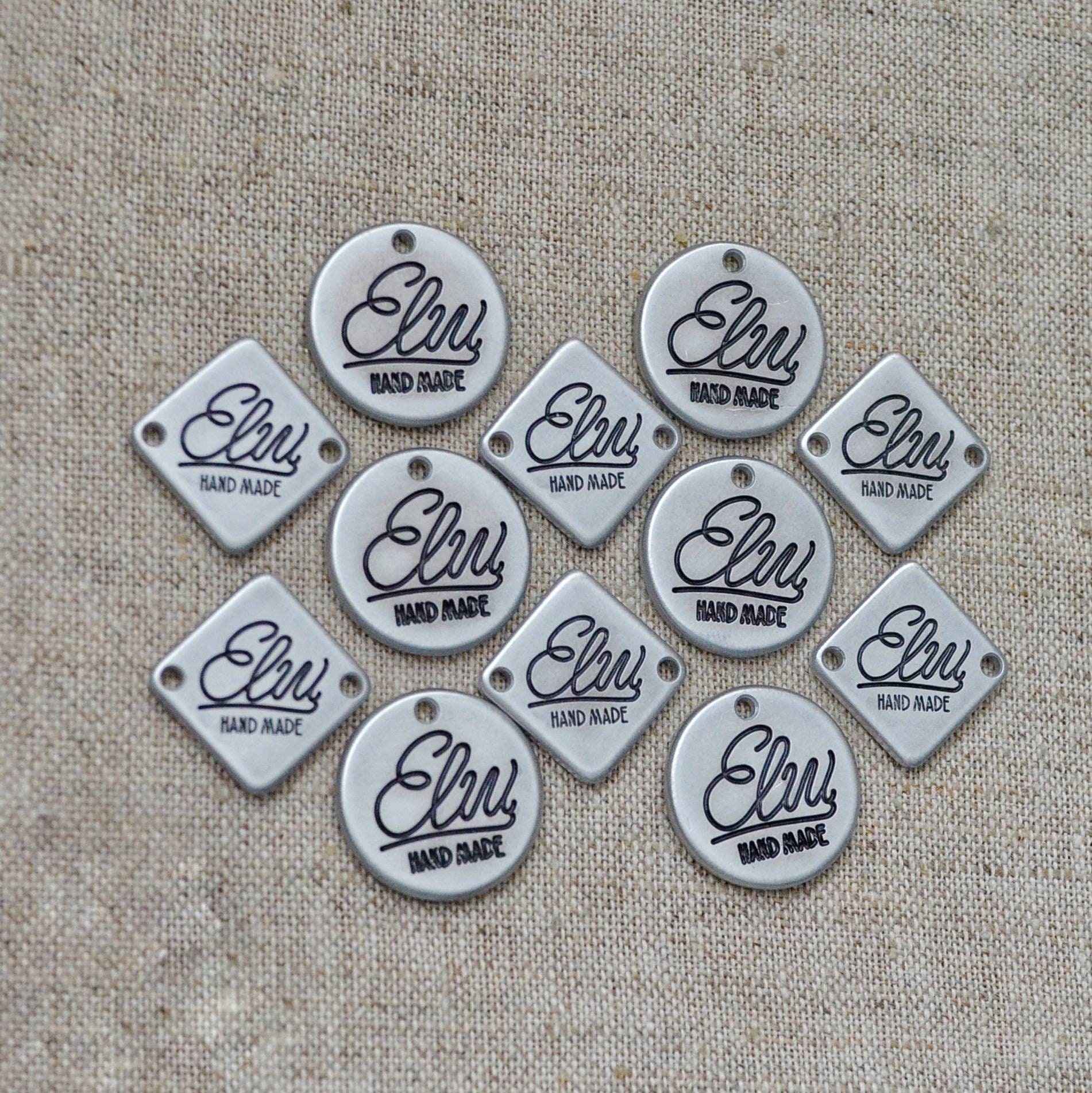 Aluminium Tags and Labels. Metal Clothing Labels 20x20 mm. Etsy