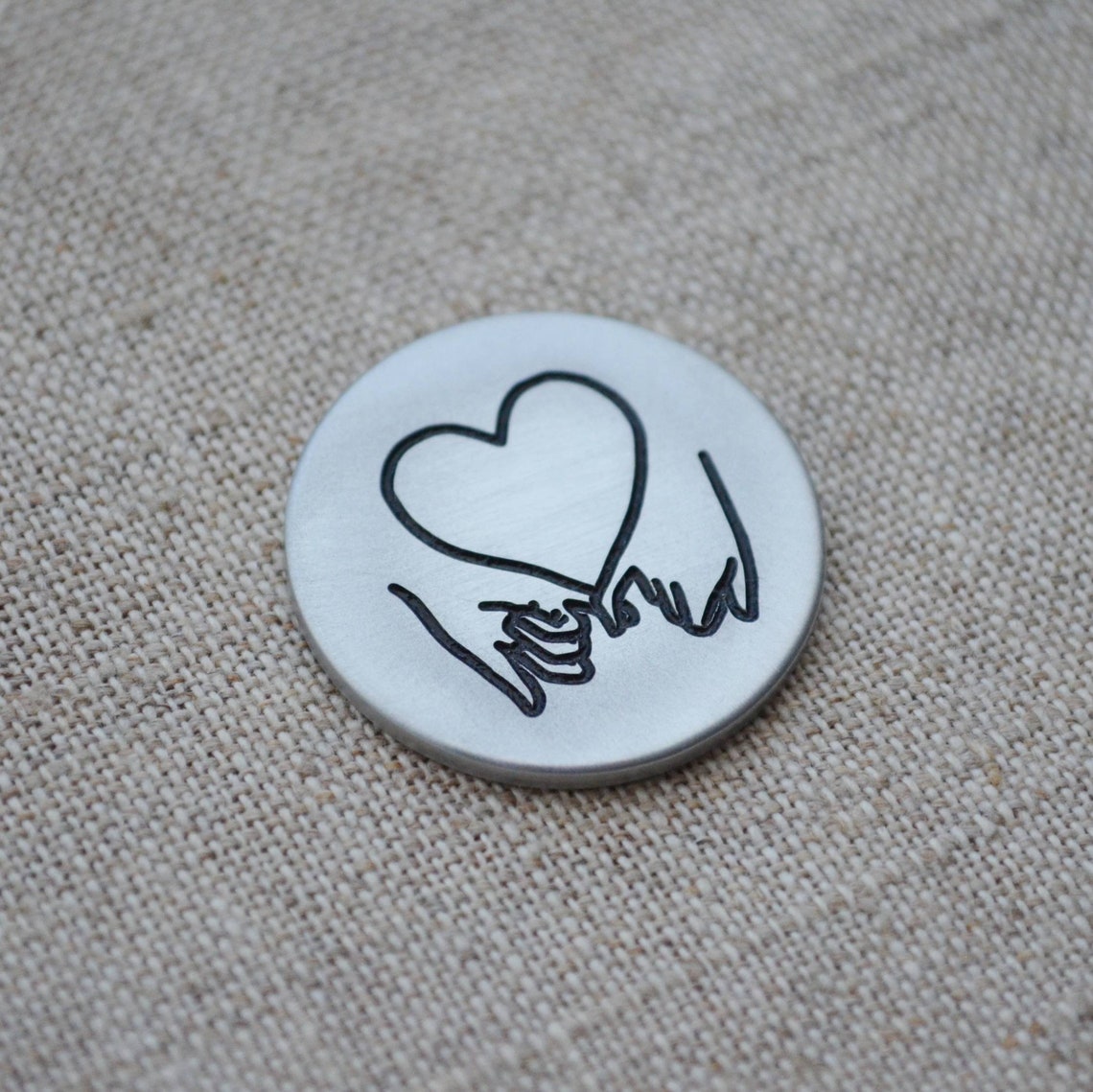 Custom Pocket Hug Pocket Token Personalized Pocket Token Etsy