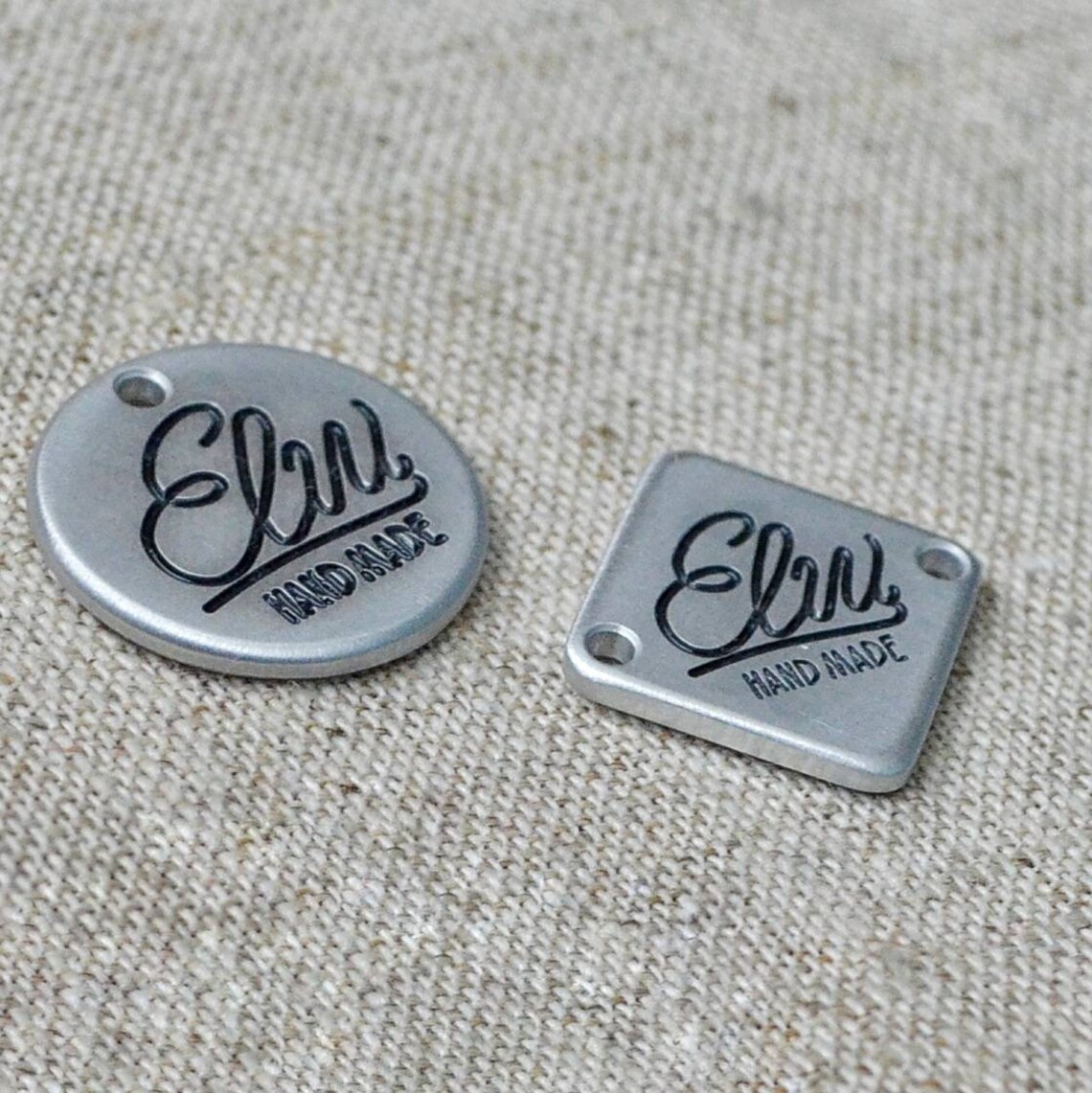 Aluminium Tags and Labels. Metal Clothing Labels 20x20 mm. Etsy