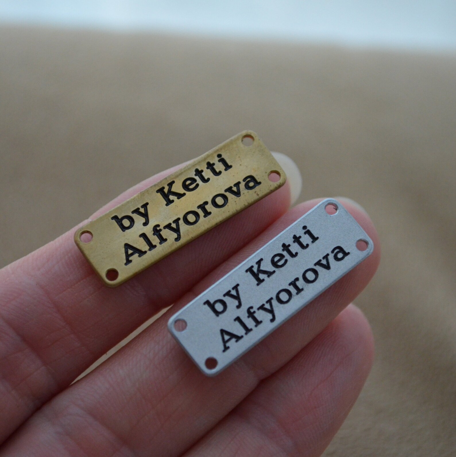 Metal Clothing Tag Custom Metal Bag Tag Custom Metal Tags Etsy