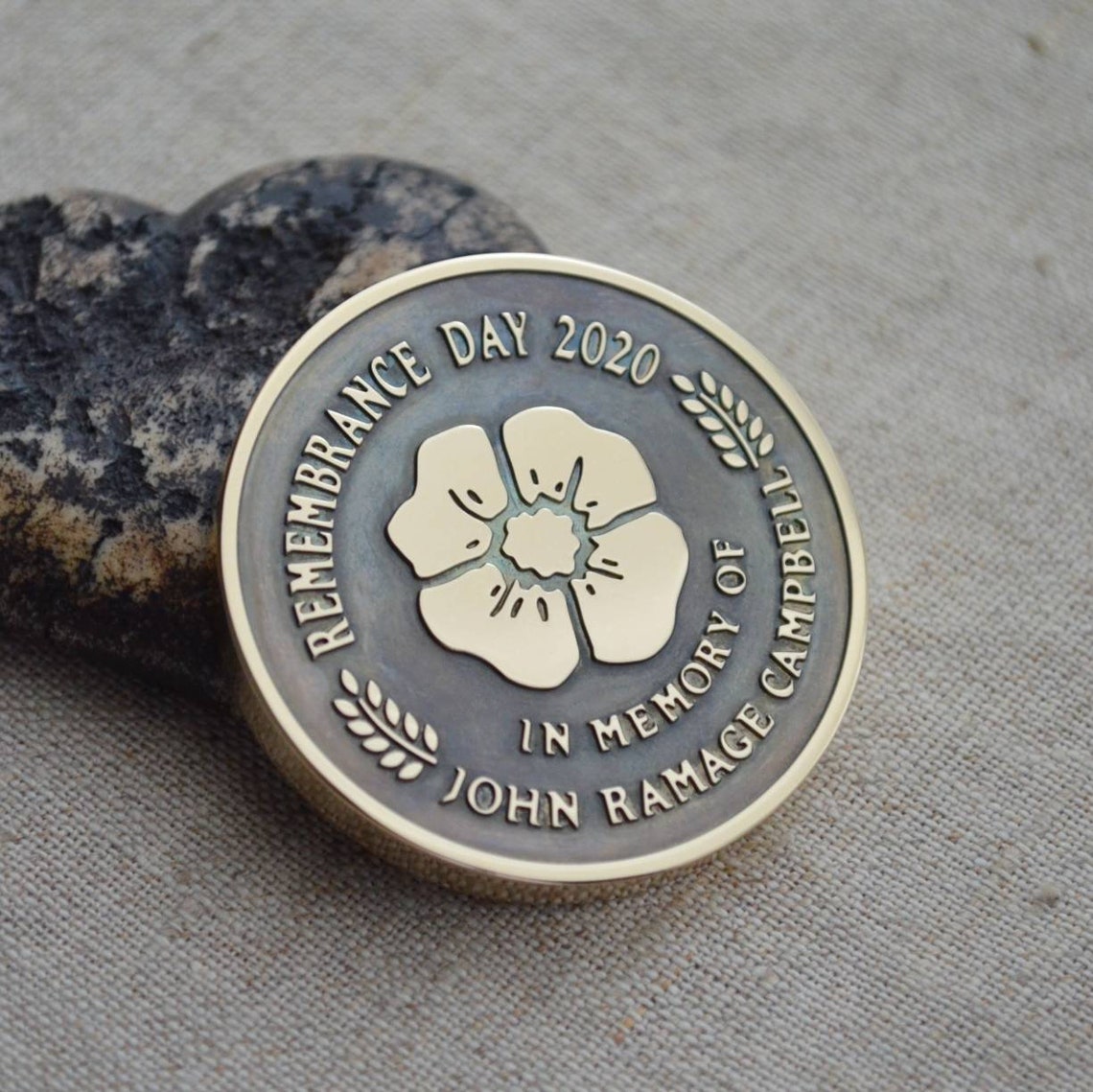 Custom memorial coin for Remembrance Day war veterans Day Etsy