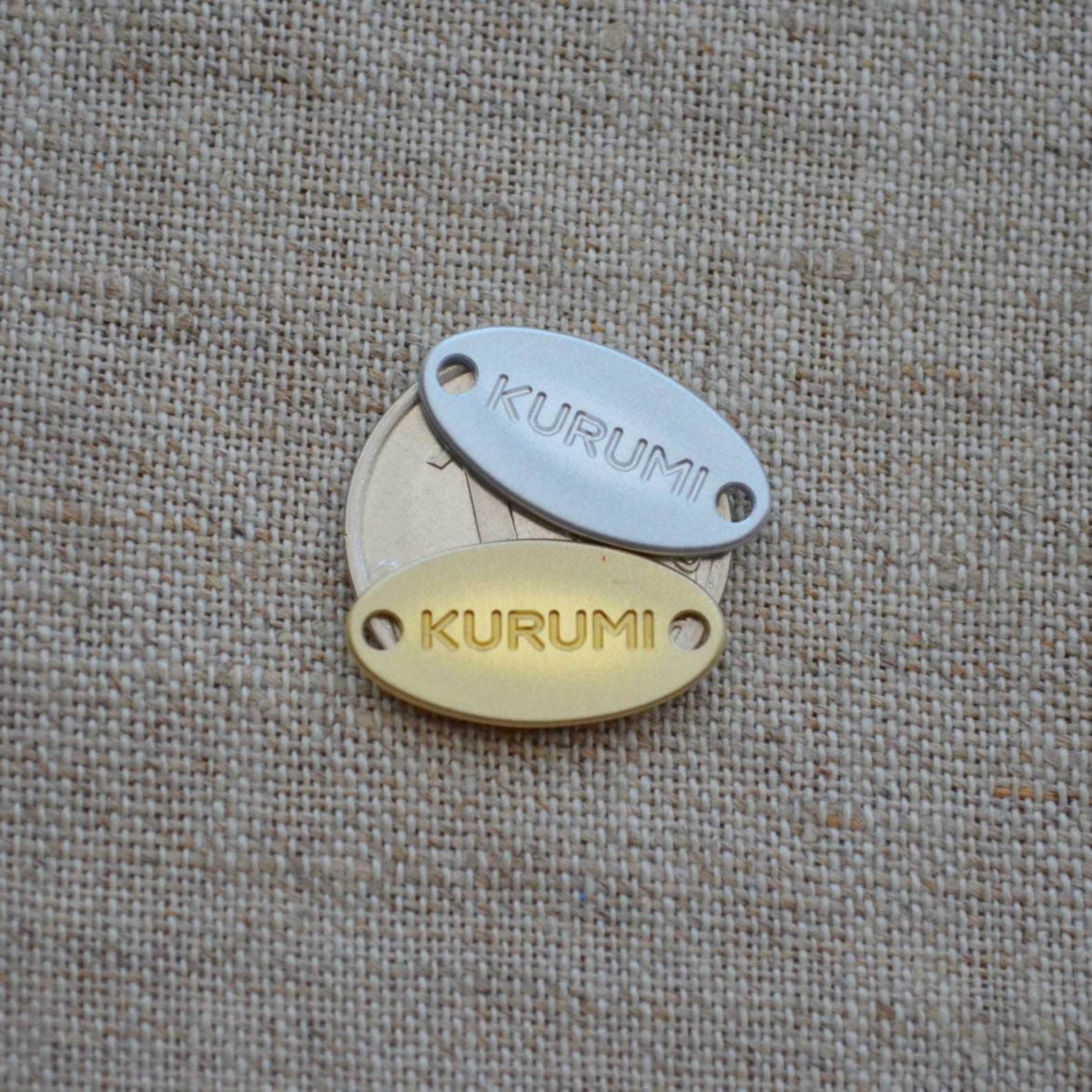 Small Metal Clothing Tags. Engraved Gold and Silver Metal Etsy