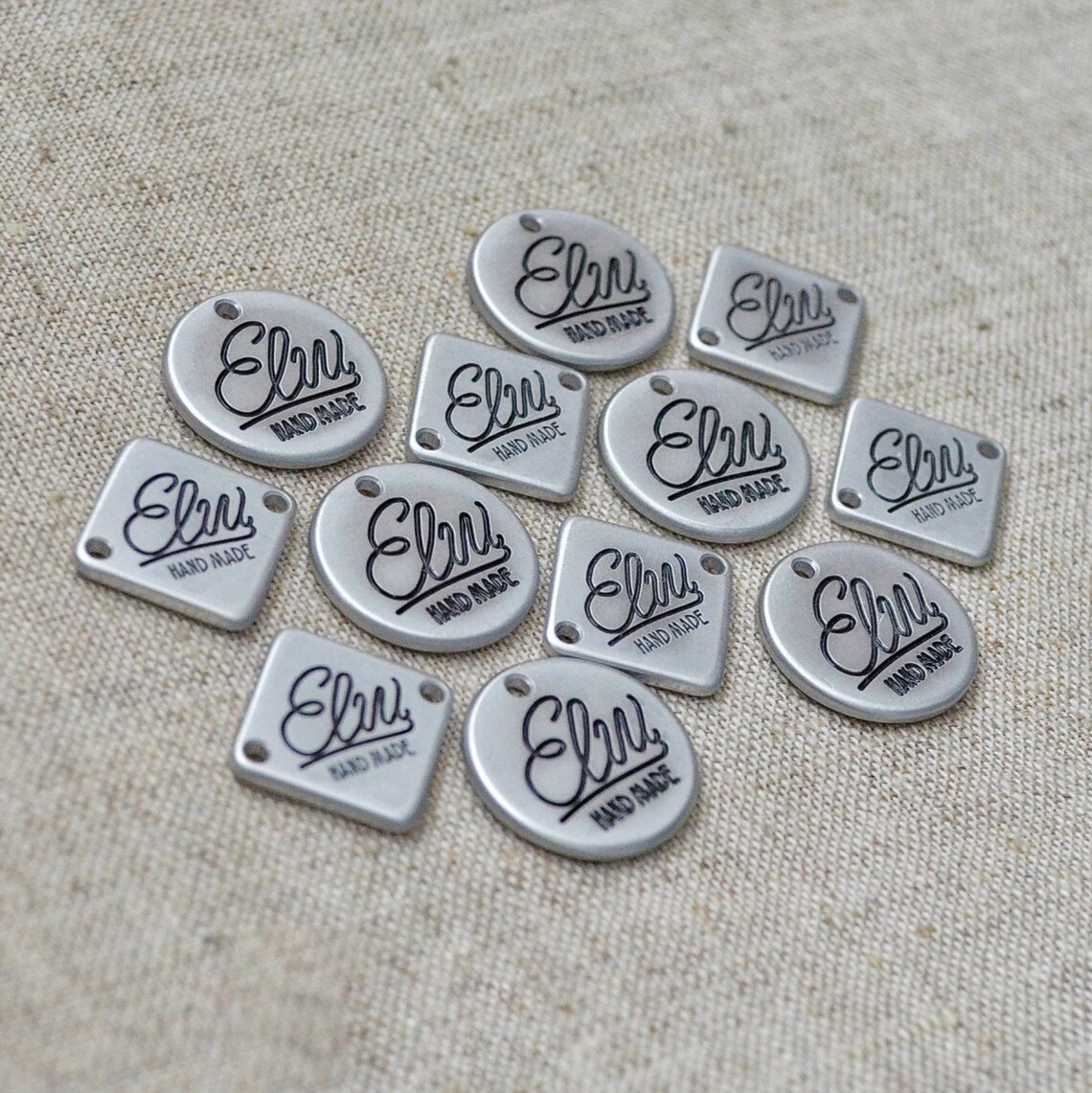 Aluminium Tags and Labels. Metal Clothing Labels 20x20 mm. Etsy