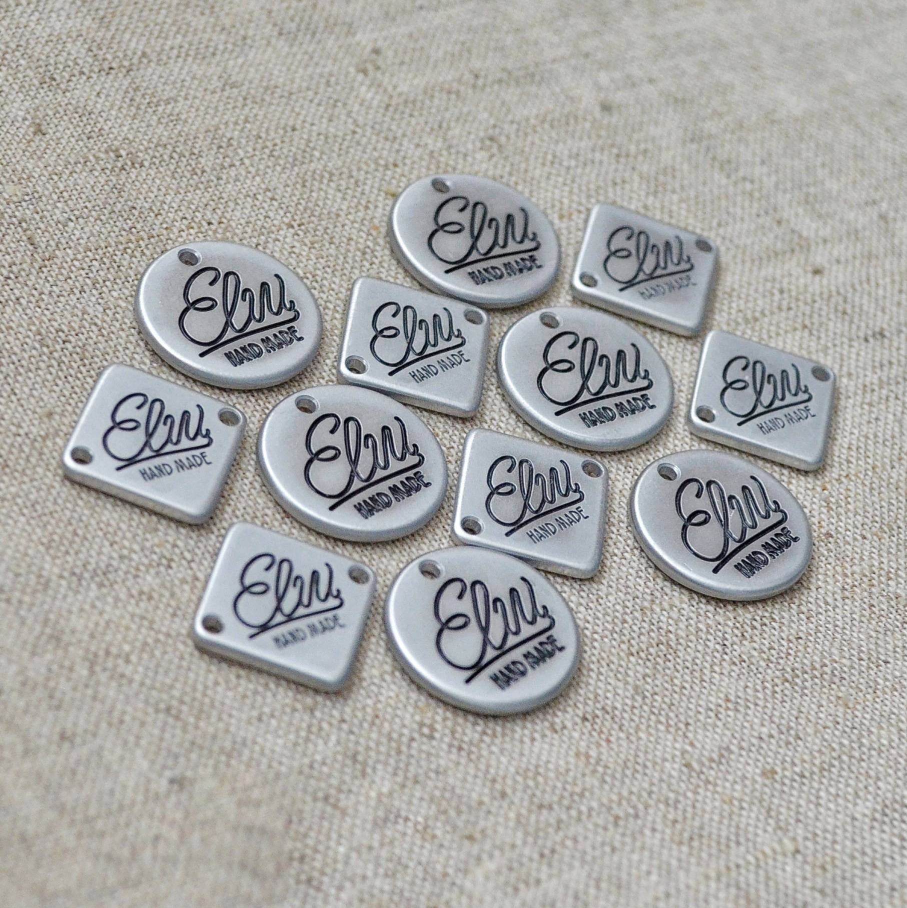 Aluminium Tags and Labels. Metal Clothing Labels 20x20 mm. Etsy