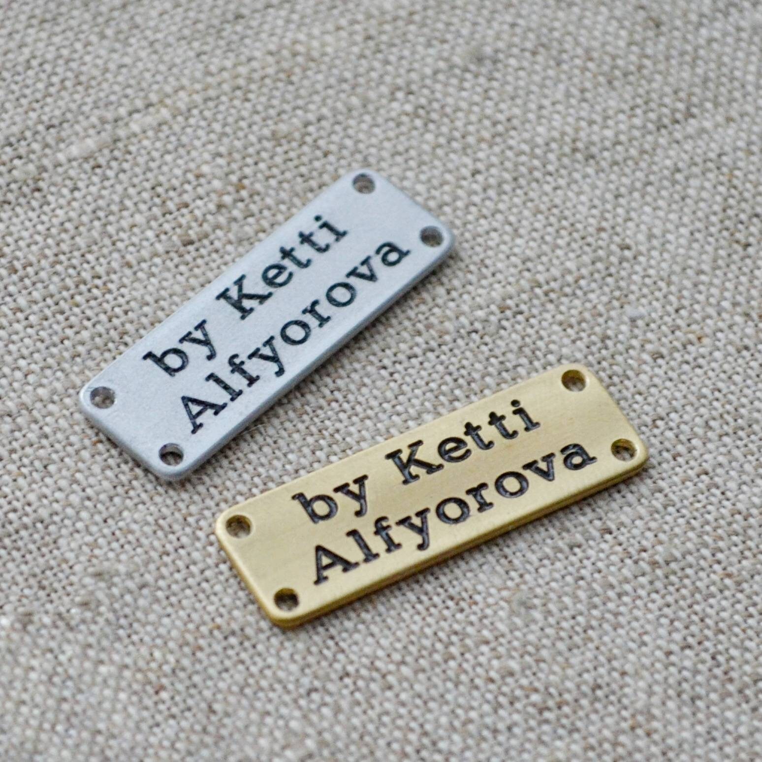 Metal Clothing Tag Custom Metal Bag Tag Custom Metal Tags | Etsy