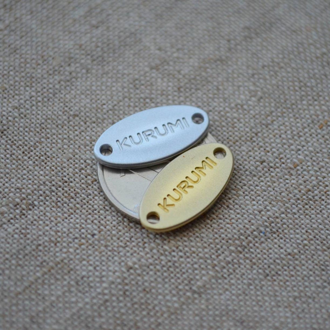 Small Metal Clothing Tags. Engraved Gold and Silver Metal Etsy