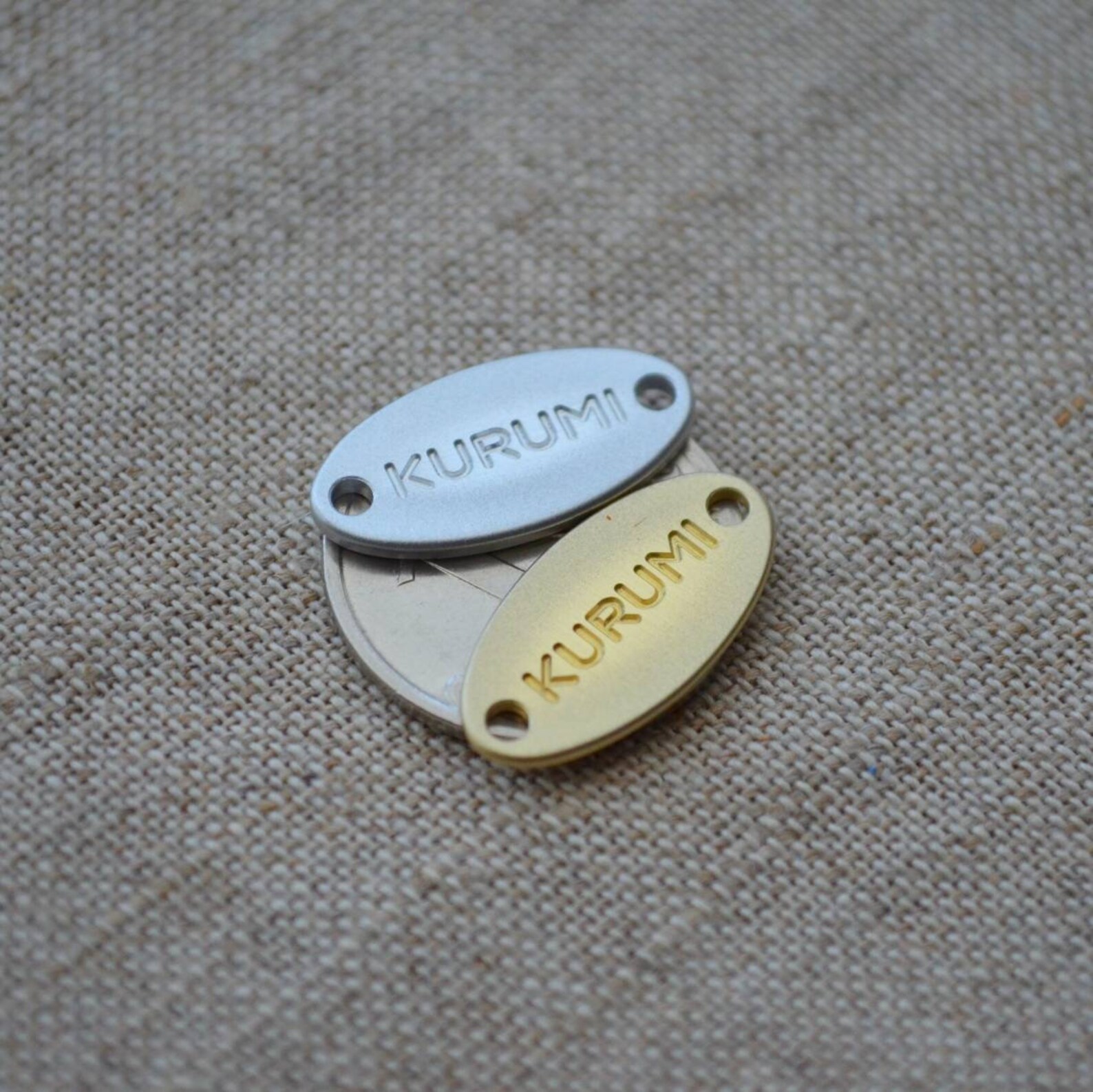 Small Metal Clothing Tags. Engraved Gold and Silver Metal Etsy