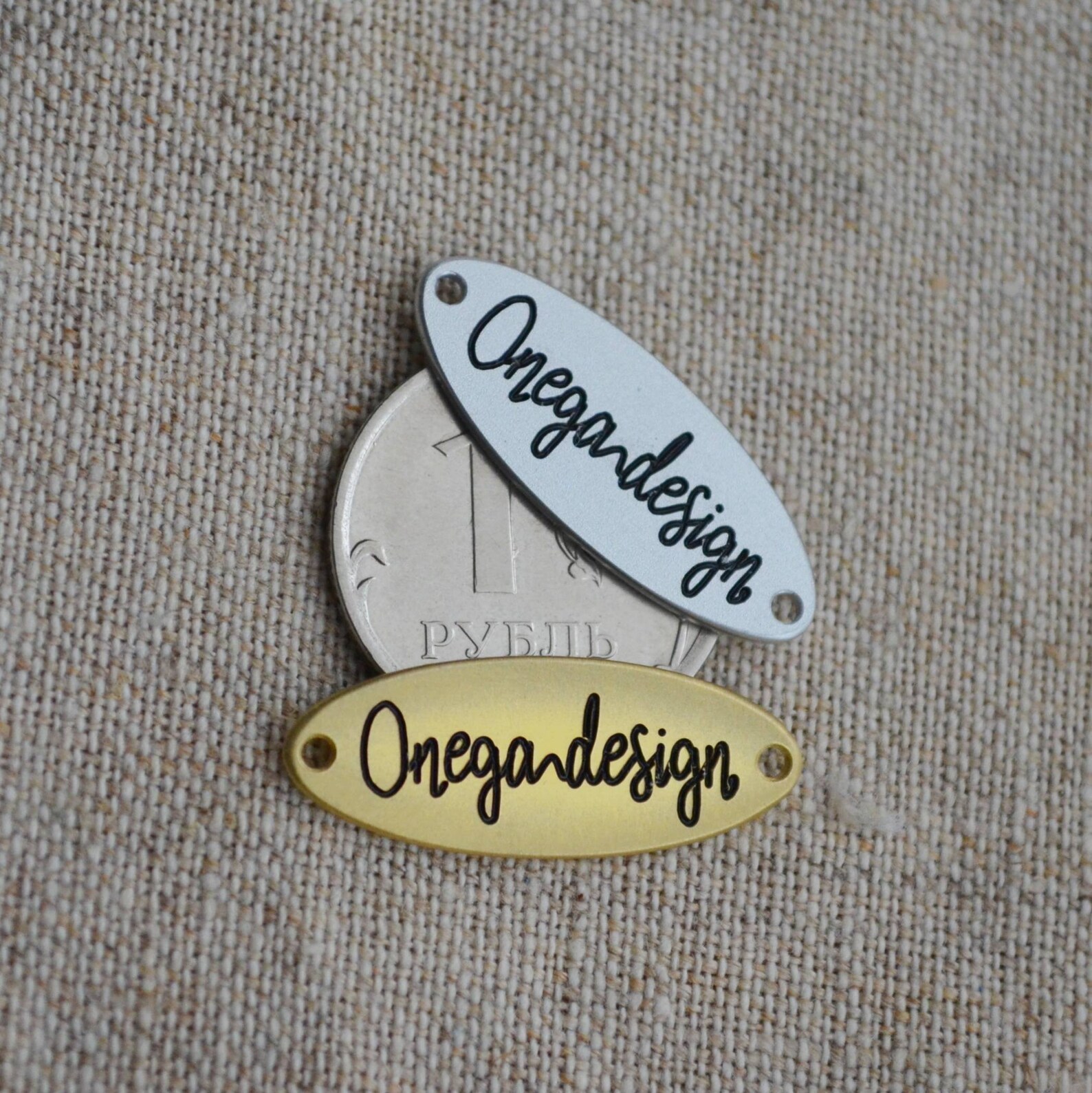 Metal Clothing Label. Oval Brass Metal Label. Antique Brass Etsy