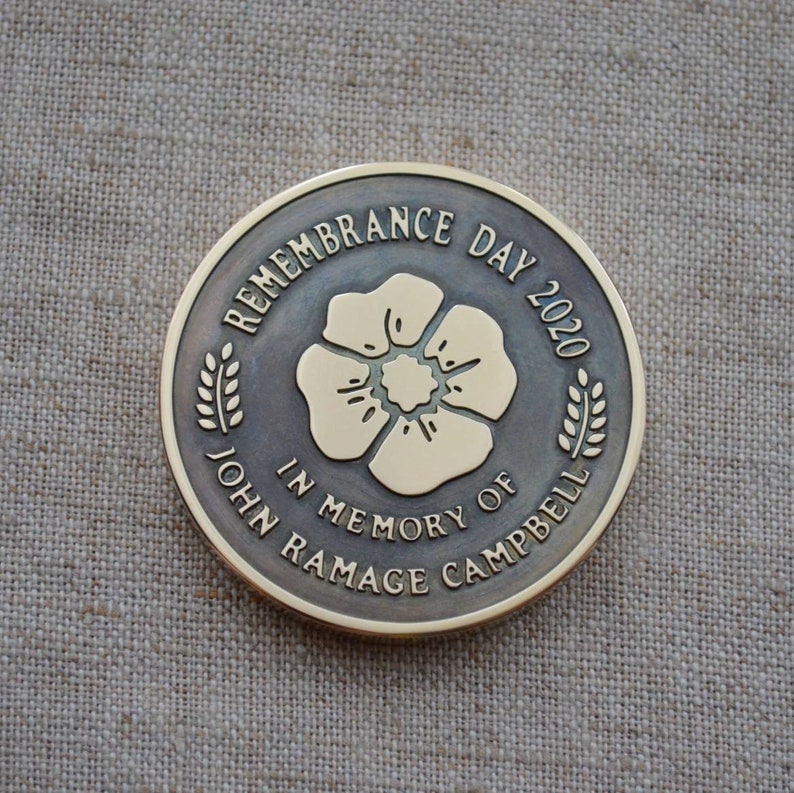 Custom memorial coin for Remembrance Day war veterans Day | Etsy