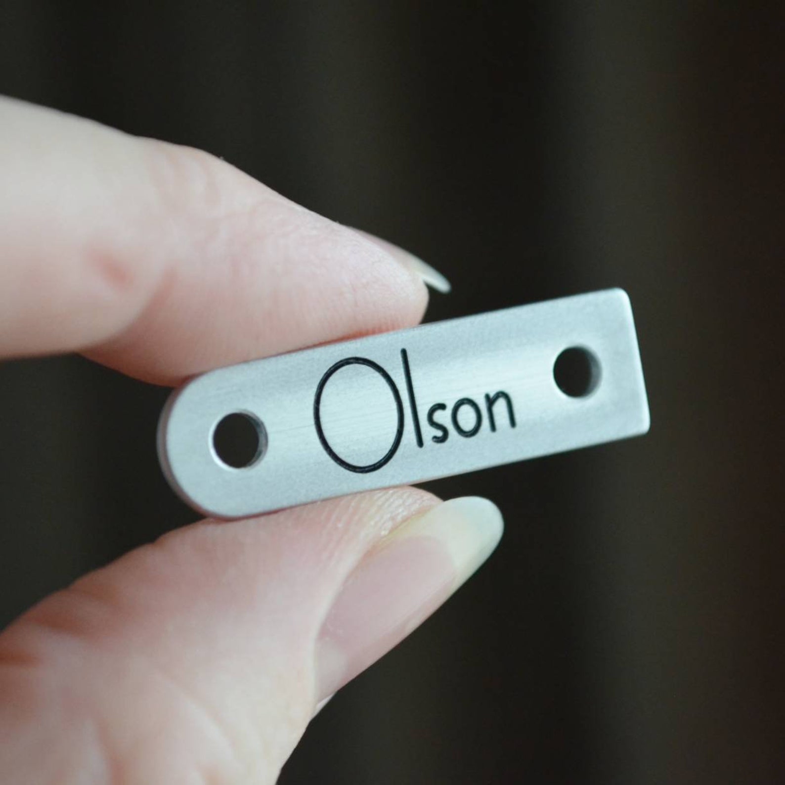 Custom metal bag tags for rivets custom hang tags for Etsy