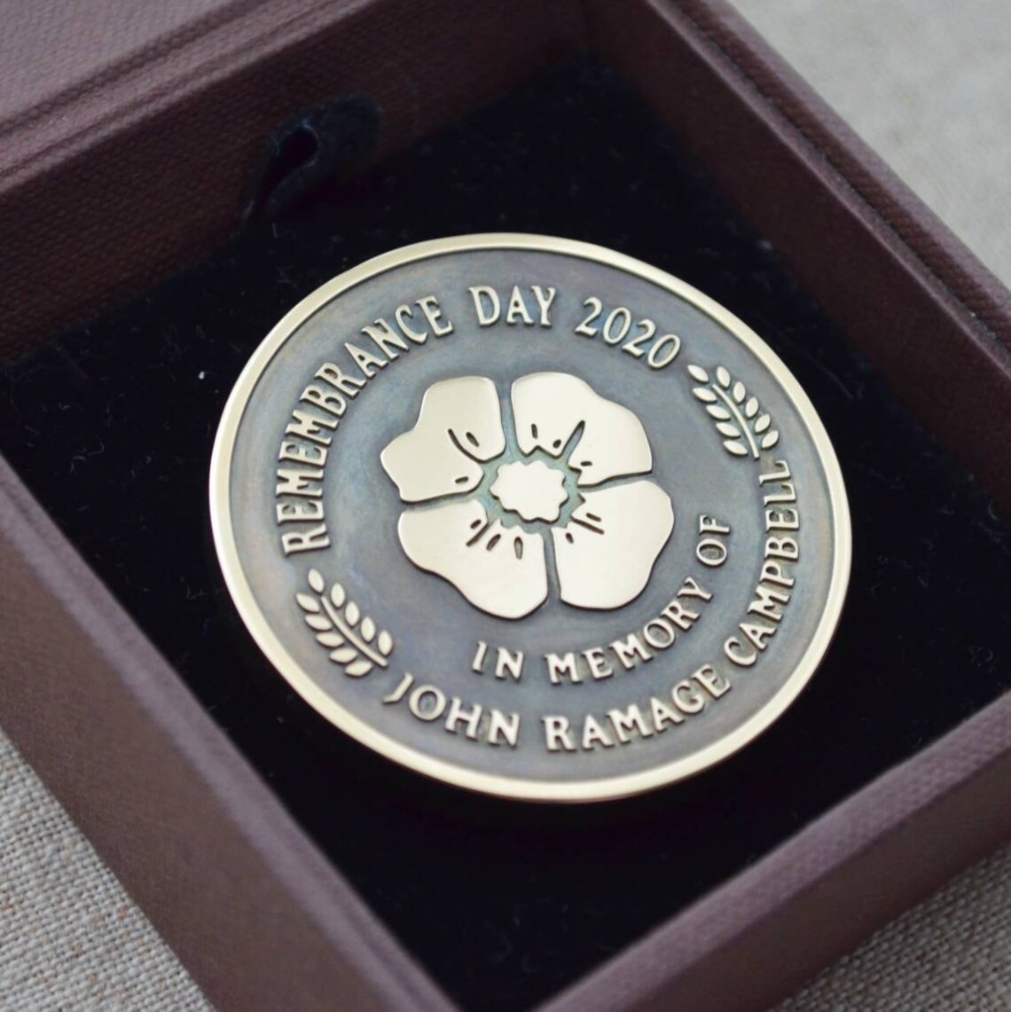 Custom memorial coin for Remembrance Day war veterans Day | Etsy