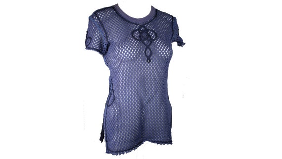 Jean Paul Gaultier crochet mesh shirt