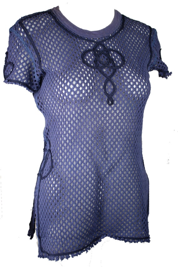 Jean Paul Gaultier crochet mesh shirt