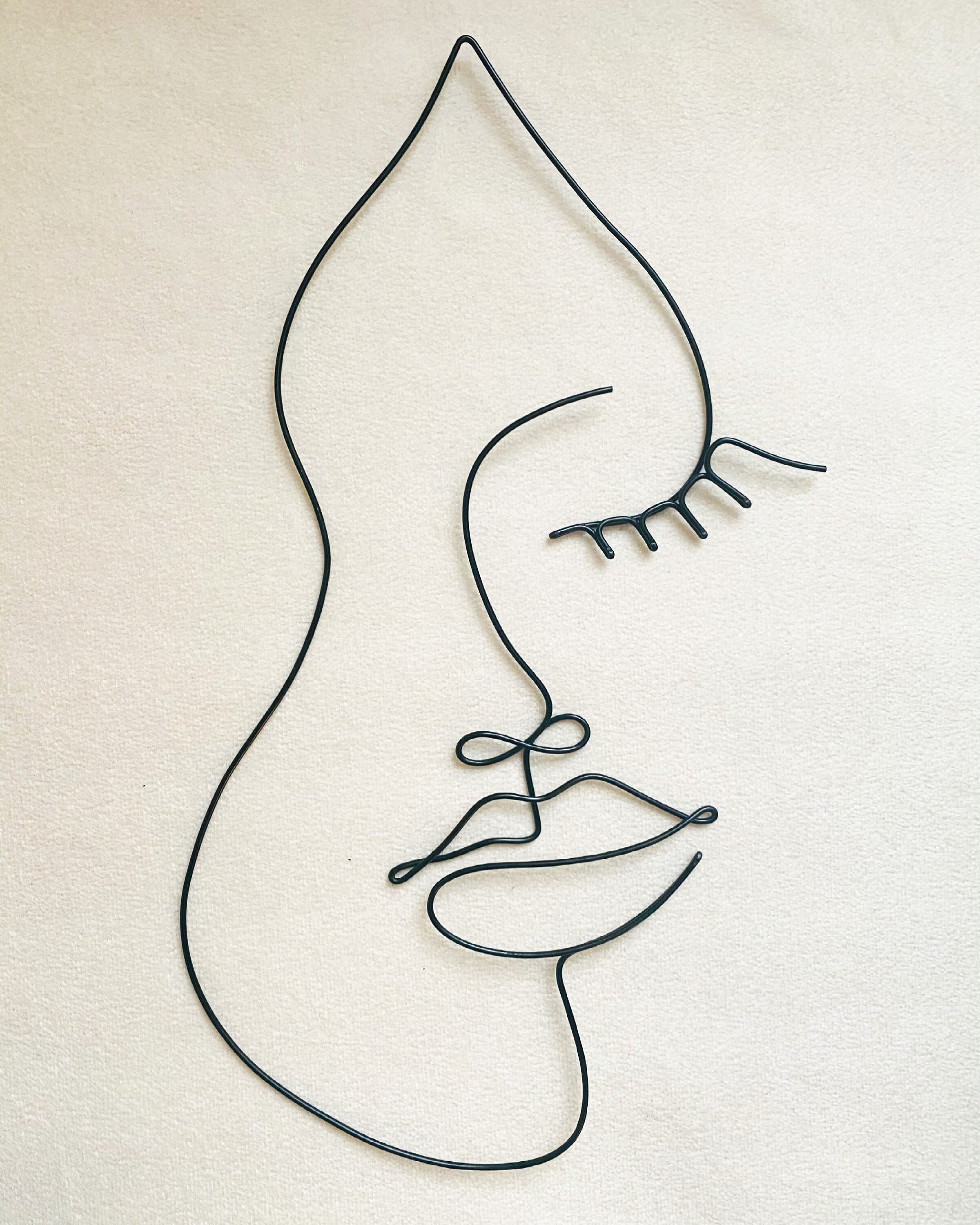 Handcrafted Abstract Female Wire Art Face Wall Hanging Etsy UK