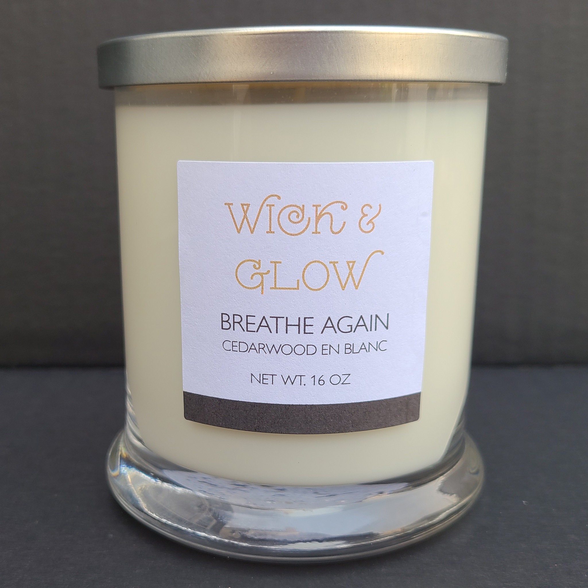 Breathe Again candle White Candles Scented Candles Etsy