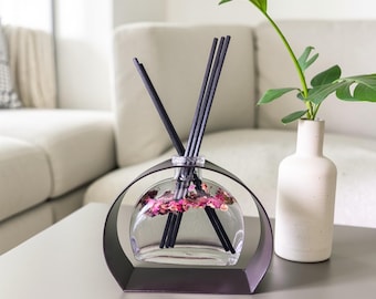 Difusor de varillas de vidrio con soporte para colgar – Elige tu aroma (148 ml)