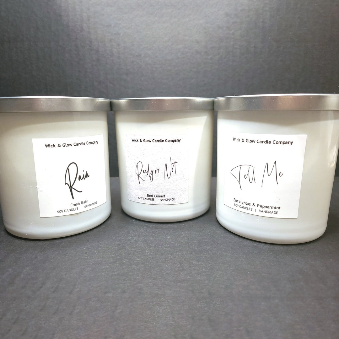 Quiet Storm Luxury Scented Candles White Candles Soy Wax Etsy
