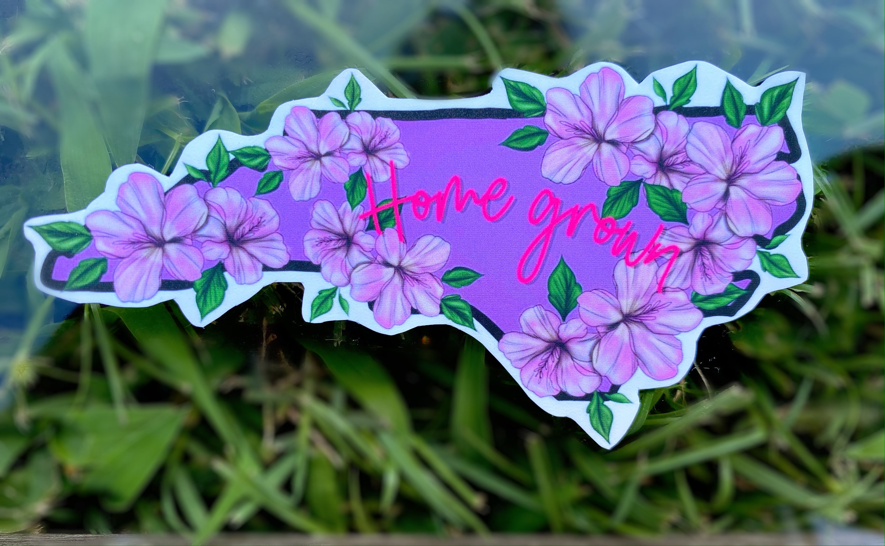 North Carolina Floral Sticker Etsy