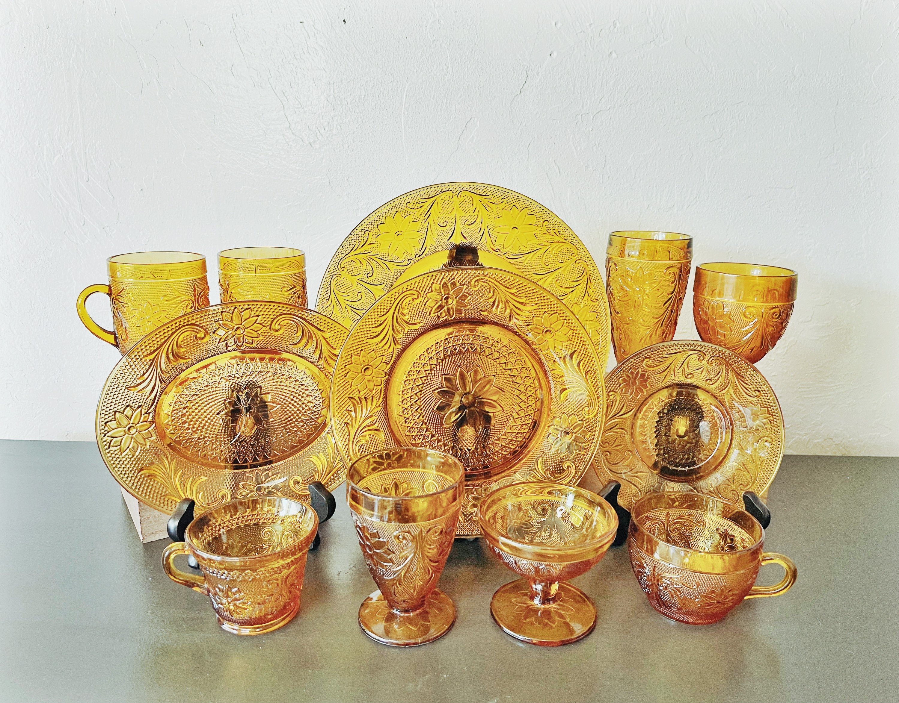 ■高級イタリア製24金Valle d'oro Patchi 花台 アンティーク Vintage Tiara Sandwich Pattern Dinnerware - Etsy