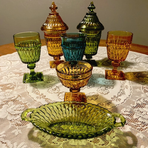 Indiana Glass Mt Vernon Glassware Etsy