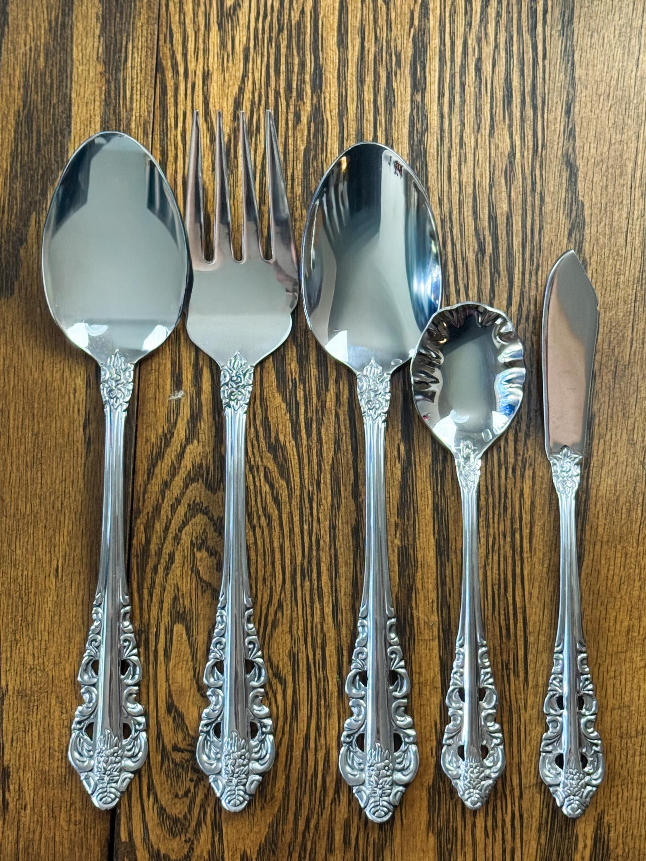 Wallace Antique Baroque Stainless Silverware - Etsy