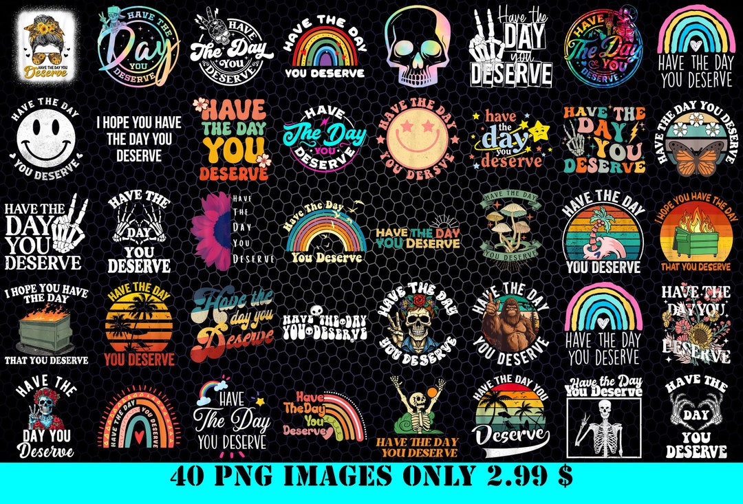 Have the Day You Deserve Png Bundle, Peace Sign Skeleton Hand Png ...