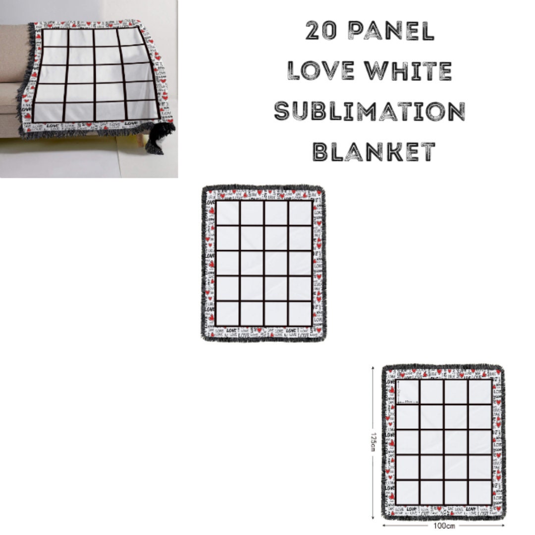 20 Panel Sublimation Blank Throw Blanket with FRINGE 40x60 inches– Just  Vinyl and Crafts