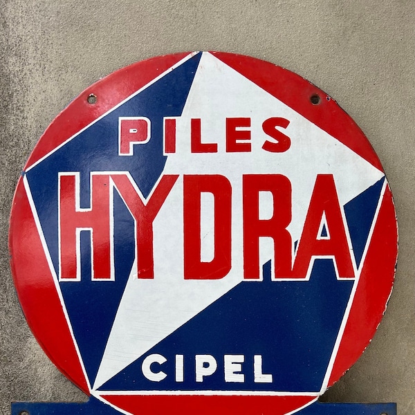 Ancienne plaque publicitaire Piles Hydra by Neuhaus