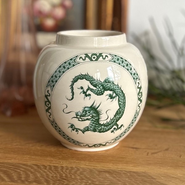 Petit vase à motifs asiatiques (dragon)  - Sadler - Made in England