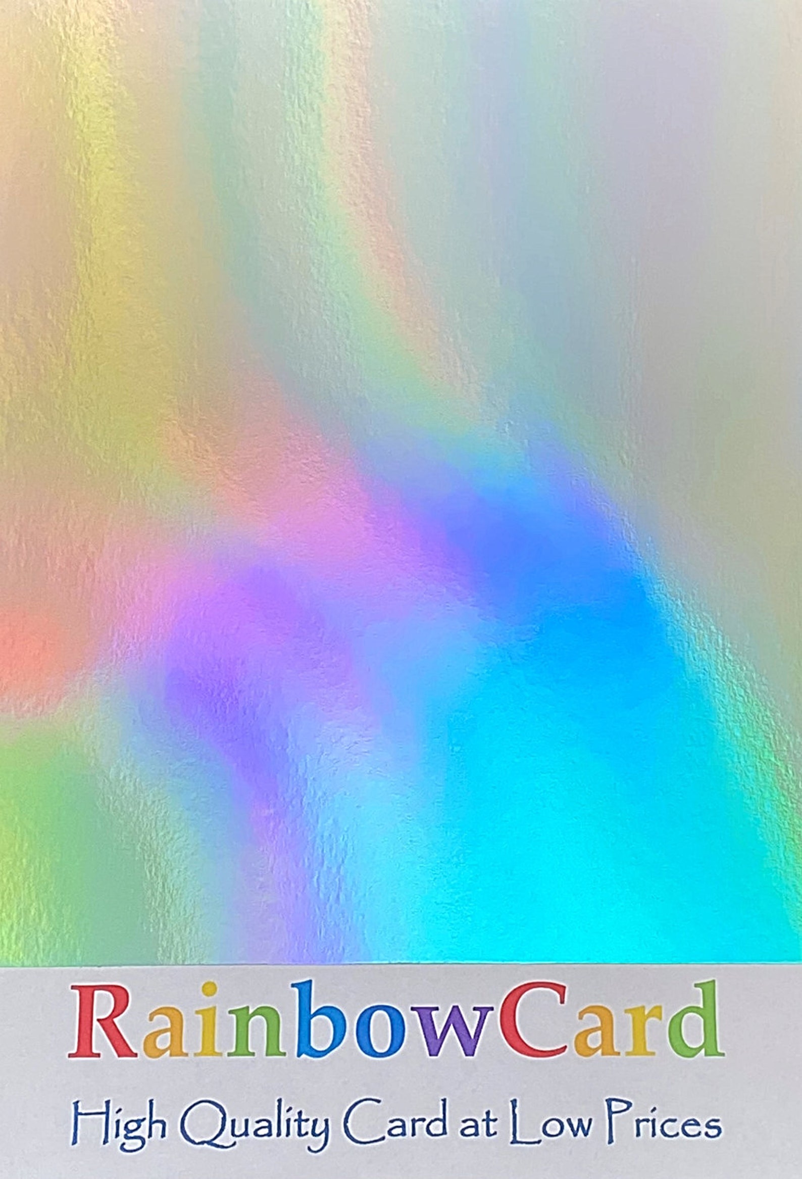 50 Sheets Silver Rainbow Holographic A4 Crafting Cardstock Etsy
