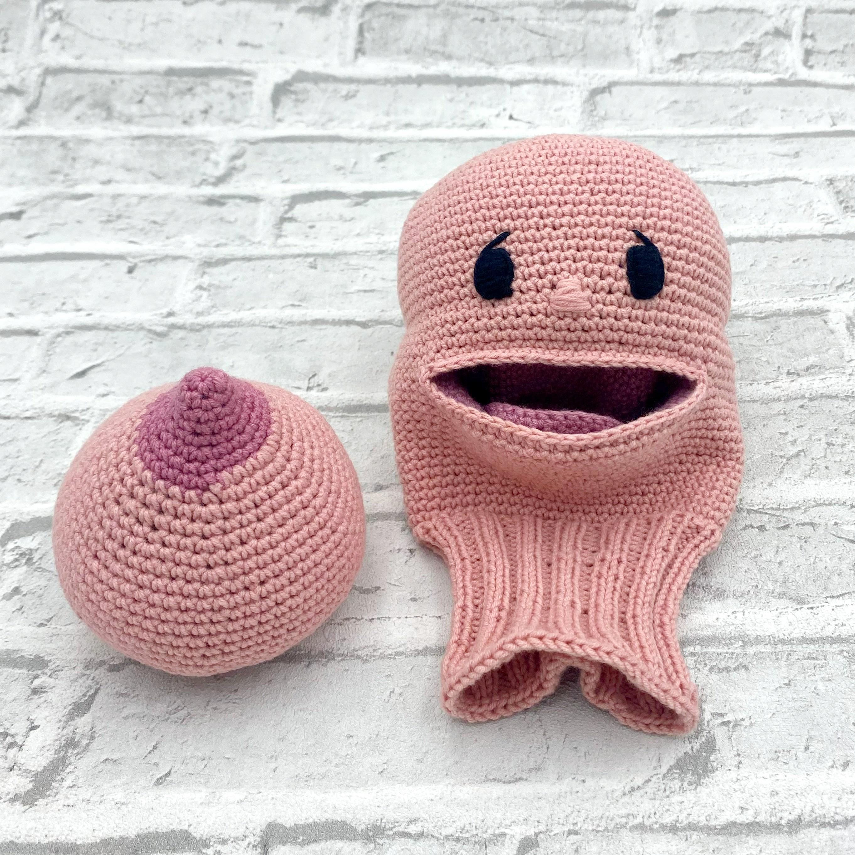 Cloth Breast Model & Hand Puppet Set - Lactation Education Teaching Aid In Beige