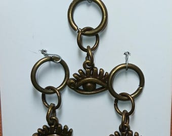 Bronzed Eye Stitch Marker Set