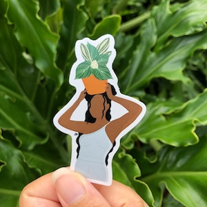 Plant Mom Sticker | Plant Lover Stickers | Plant Girl Stickers | Stickers | Houseplant Sticker | Vinyl Waterproof Sticker Active