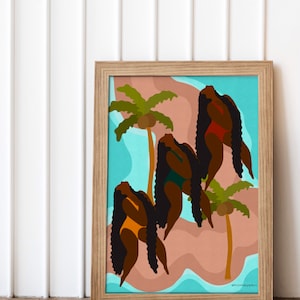 Dancing Wall Art | Tropical Wall Art | African American Art Print